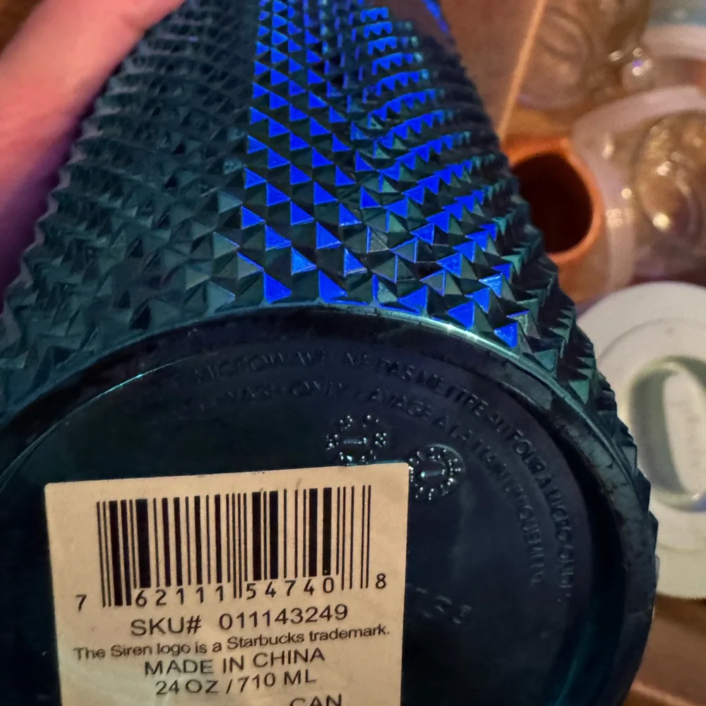 Starbucks Blue -teal Chrome tumbler 2023 NEW w/ tag
